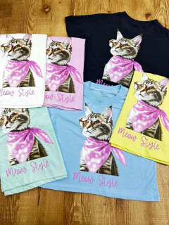 Cropped Feminino “Meow Style” em Algodão 