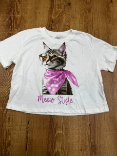 Cropped Feminino “Meow Style” em Algodão  na internet
