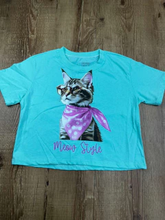 Cropped Feminino “Meow Style” em Algodão 