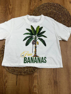 CROPPED DE ALGODÃO - FREE BANANAS na internet