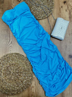 Vestido Midi Tomara Que Caia em Suplex com Bojo e Franzido Lateral ✨ - comprar online