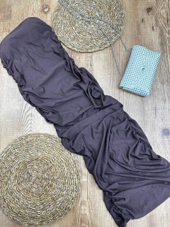 Vestido Midi Tomara Que Caia em Suplex com Bojo e Franzido Lateral ✨ - Baratão Confecções