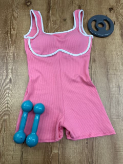 Macaquinho Canelado em Poliéster com Elastano Alça larga - comprar online