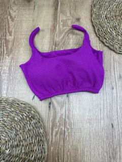 Cropped básico decote quadrado e alça fina- Conforto em uma peça - comprar online