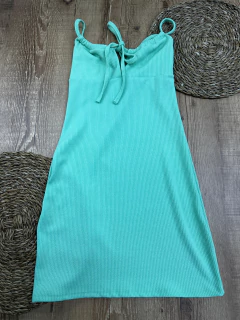 VESTIDO CANELADO DE POLIÉSTER COM ELASTANO - ESTILO E CONFORTO - comprar online