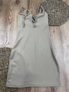 VESTIDO CANELADO DE POLIÉSTER COM ELASTANO - ESTILO E CONFORTO na internet