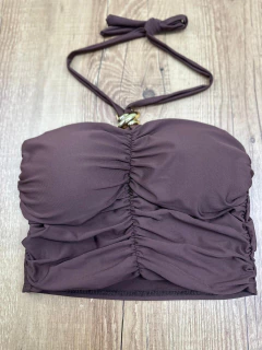 Cropped Tomara que Caia em Suplex com Franzido e Detalhe Dourado – Estilo e Sofisticação em Cada Detalhe - Baratão Confecções