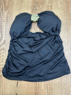 Blusa Tomara que Caia Suplex com Detalhe Dourado e Franzido Lateral na internet