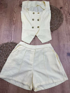 Conjunto Colete e Short de Poliéster com Elastano – Estilo Sofisticado e Atemporal - comprar online