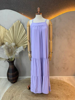 Vestido Longo em Viscose com Linho e Forro em Poliéster – Leveza, frescor e caimento impecável - comprar online