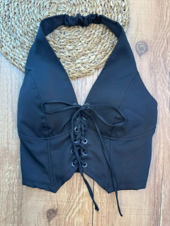 Cropped de Alfaiataria com Amarração Frontal ✨ na internet