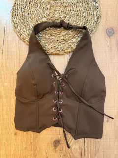 Cropped de Alfaiataria com Amarração Frontal ✨ - comprar online