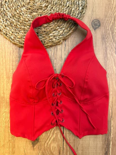 Cropped de Alfaiataria com Amarração Frontal ✨