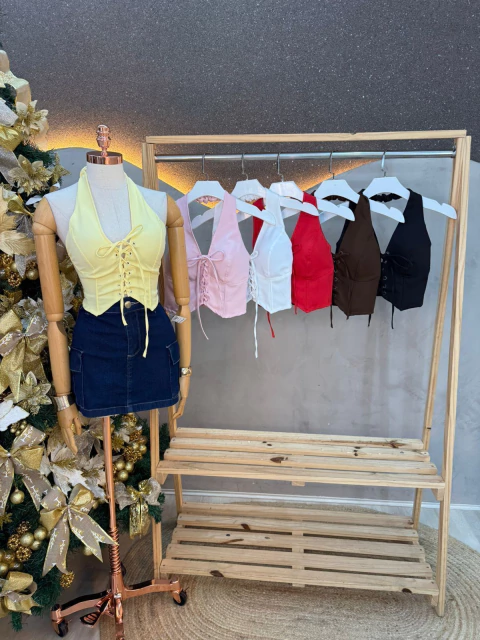 Cropped de Alfaiataria com Amarração Frontal ✨