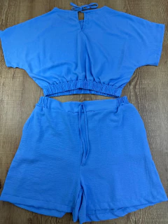 Conjunto Cropped e Short em Poliéster com Elastano PLUS SIZE✨ - Baratão Confecções