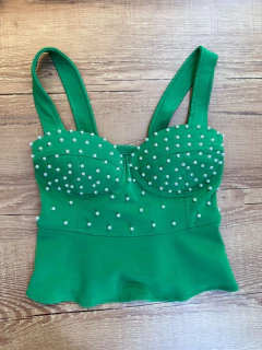 Cropped Estruturado com Pérolas – Elegância e Sofisticação em Cada Detalhe! ✨ - loja online