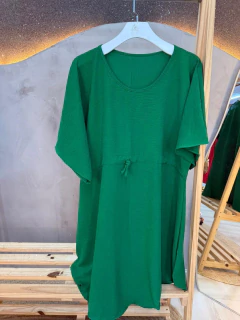 Vestido em Algodão com Poliéster – Modelagem Soltinha com Amarração na Cintura