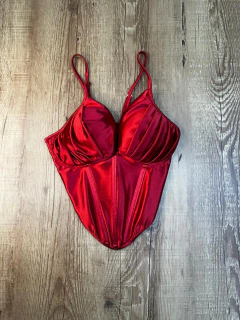 Cropped Espartilho em Poliamida com Elastano e Bojo – Modelagem Estruturada e Caimento Perfeito - loja online