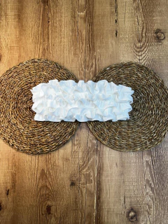 Cropped Faixa com Babados – Poliéster com Elastano - Baratão Confecções