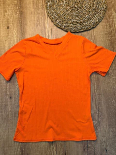 Blusa Canelada em Poliéster com Elastano - comprar online