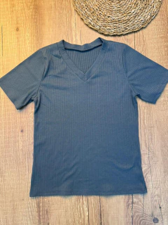 Blusa Canelada em Poliéster com Elastano - loja online