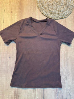 Blusa Canelada em Poliéster com Elastano - loja online