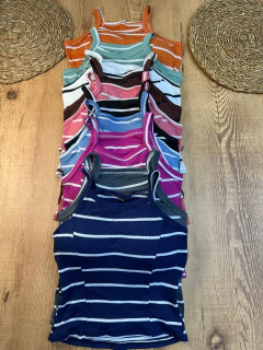 Cropped Canelado Listrado em Algodão com Elastano – Confortável, Moderno e Perfeito para o Dia a Dia