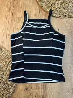 Cropped Canelado Listrado em Algodão com Elastano – Confortável, Moderno e Perfeito para o Dia a Dia - comprar online