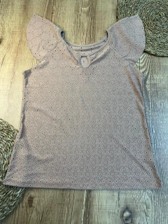 Blusa de Lese Feminina – Manga Babado e Detalhe Vazado - loja online