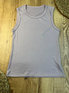 Blusa Canelada Regata em Poliéster com Elastano – Modelo Básico e Essencial na internet