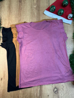 Blusa de Suede com Manga Babado – Toque Macio, Elegância e Conforto