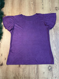 Blusa de Suede com Manga de Babados – Maciez, Estilo e Feminilidade - Baratão Confecções