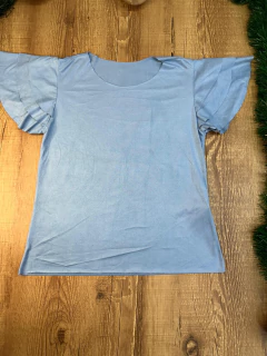 Imagem do Blusa de Suede com Manga de Babados – Maciez, Estilo e Feminilidade