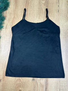 Blusa de Suede com Alça Fina Regulável e Decote V – Conforto, Maciez e Caimento Perfeito na internet