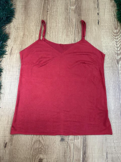 Imagem do Blusa de Suede com Alça Fina Regulável e Decote V – Conforto, Maciez e Caimento Perfeito