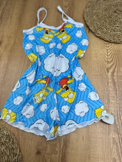 Macaquinho Feminino de Dormir com Estampa de Personagens - Baratão Confecções