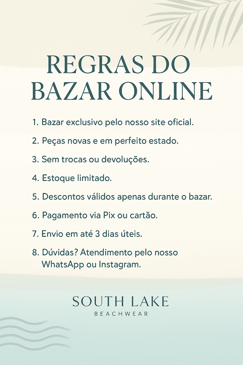 Imagem do banner rotativo South Lake Beachwear