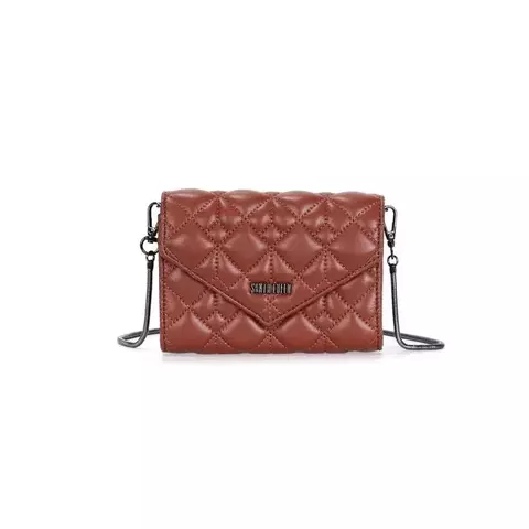 Bolsa Carteira Envelope Soft Marrom Alça Transversal Santa Lolla - comprar online