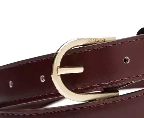 Cinto Fino Fivela Metálica Valentina Vermelha Anacapri - comprar online