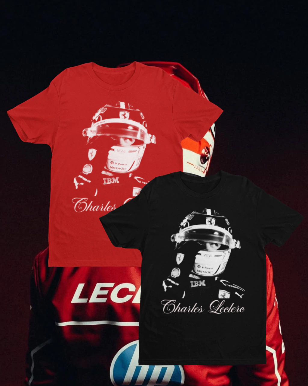 CAMISETA CHARLES LECLERC BUT DADDY I LOVE LECLERC [ALGODÃO]