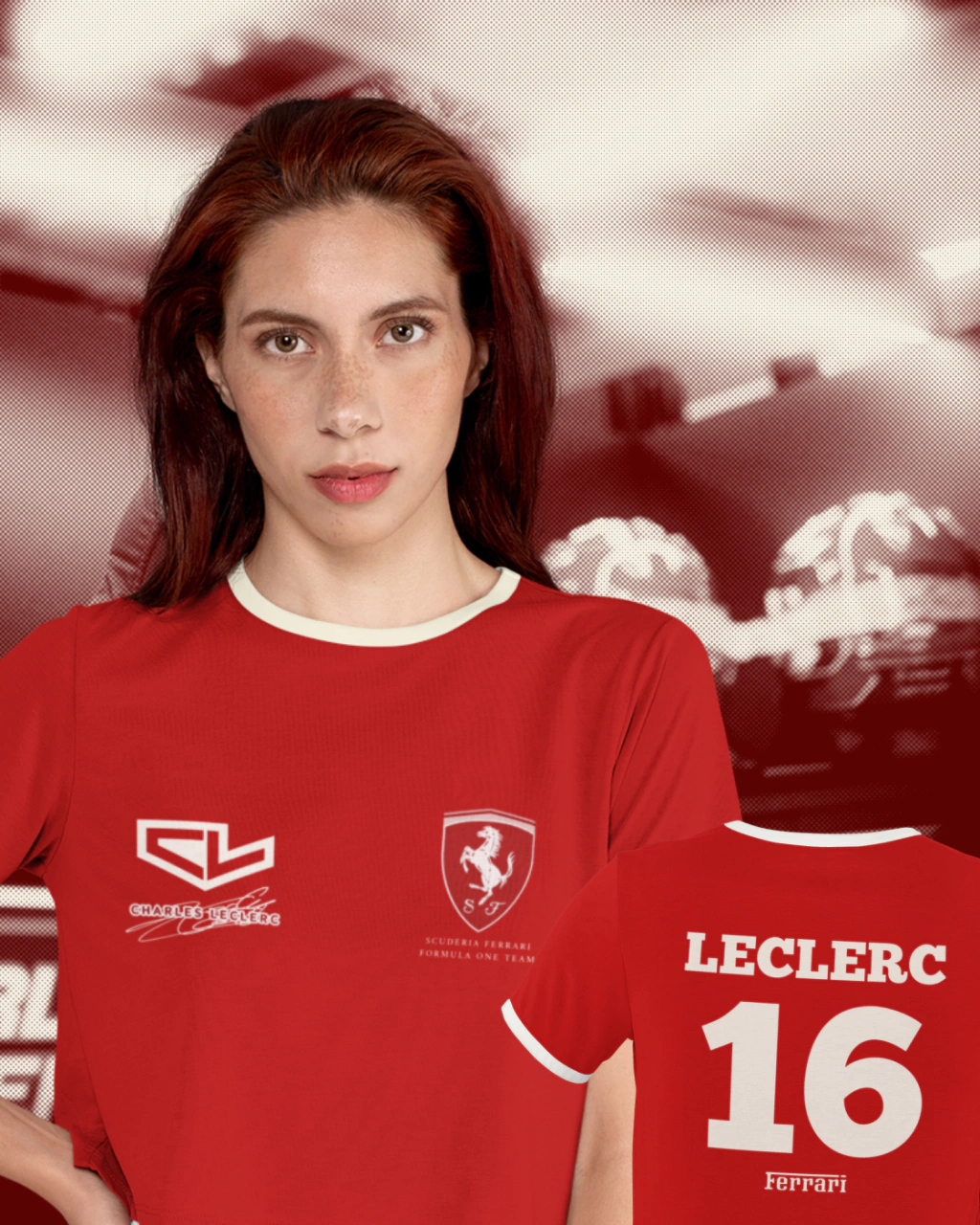 CAMISETA CHARLES LECLERC platinum edition [algodão]