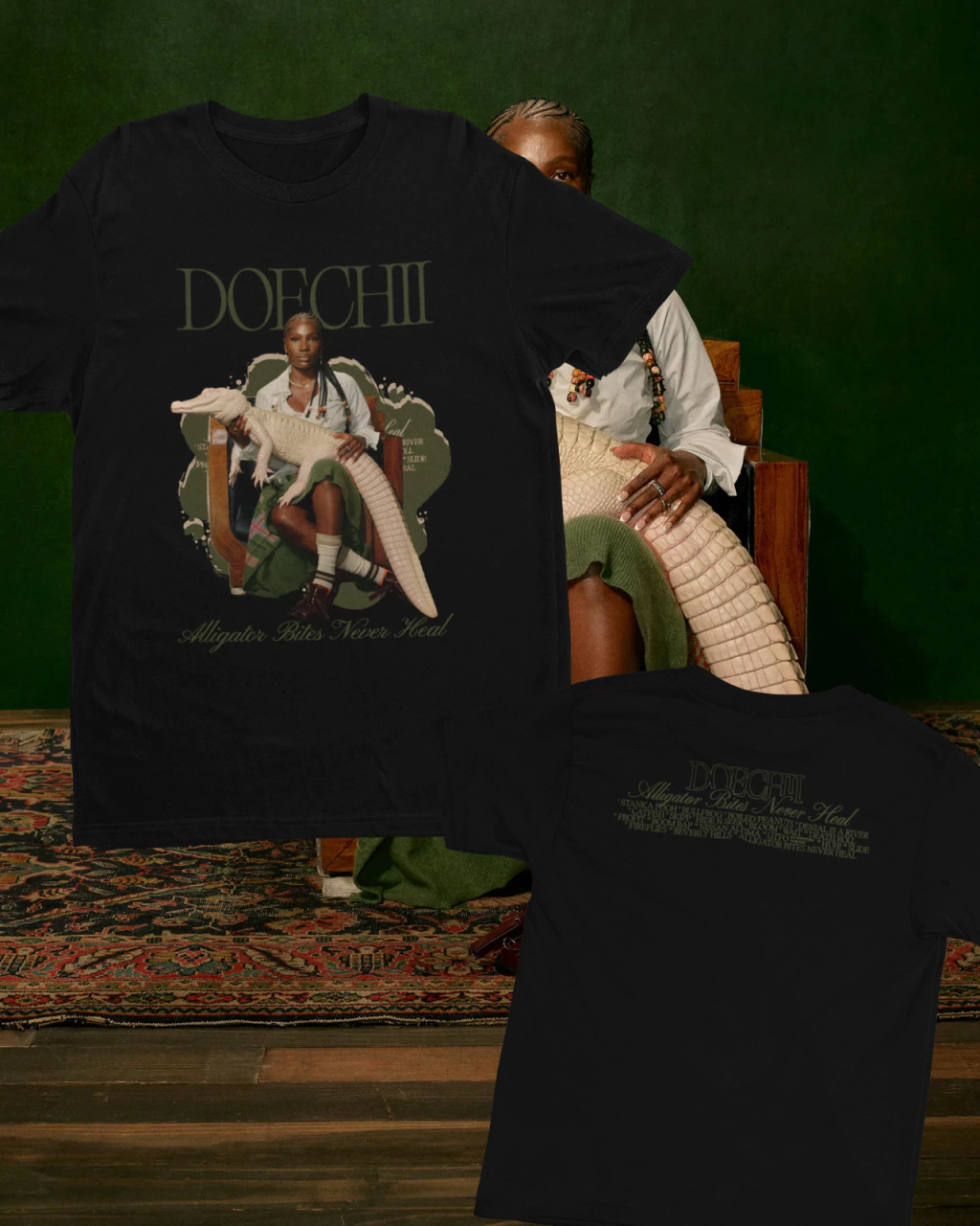 CAMISETA DOECHII ALLIGATOR BITES NEVER HEAL (100% ALGODÃO)