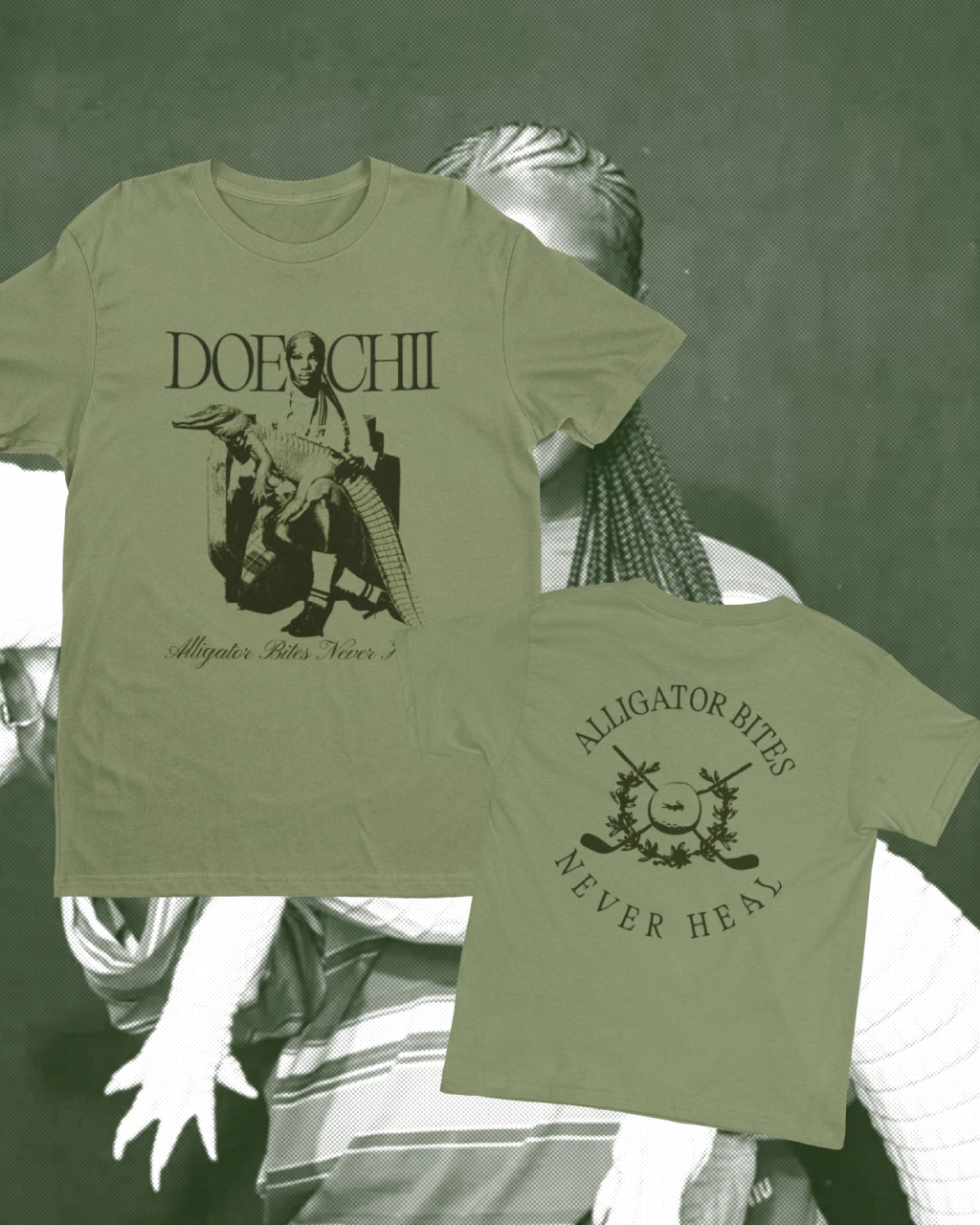 CAMISETA DOECHII ALLIGATOR BITES NEVER HEAL (100% ALGODÃO)