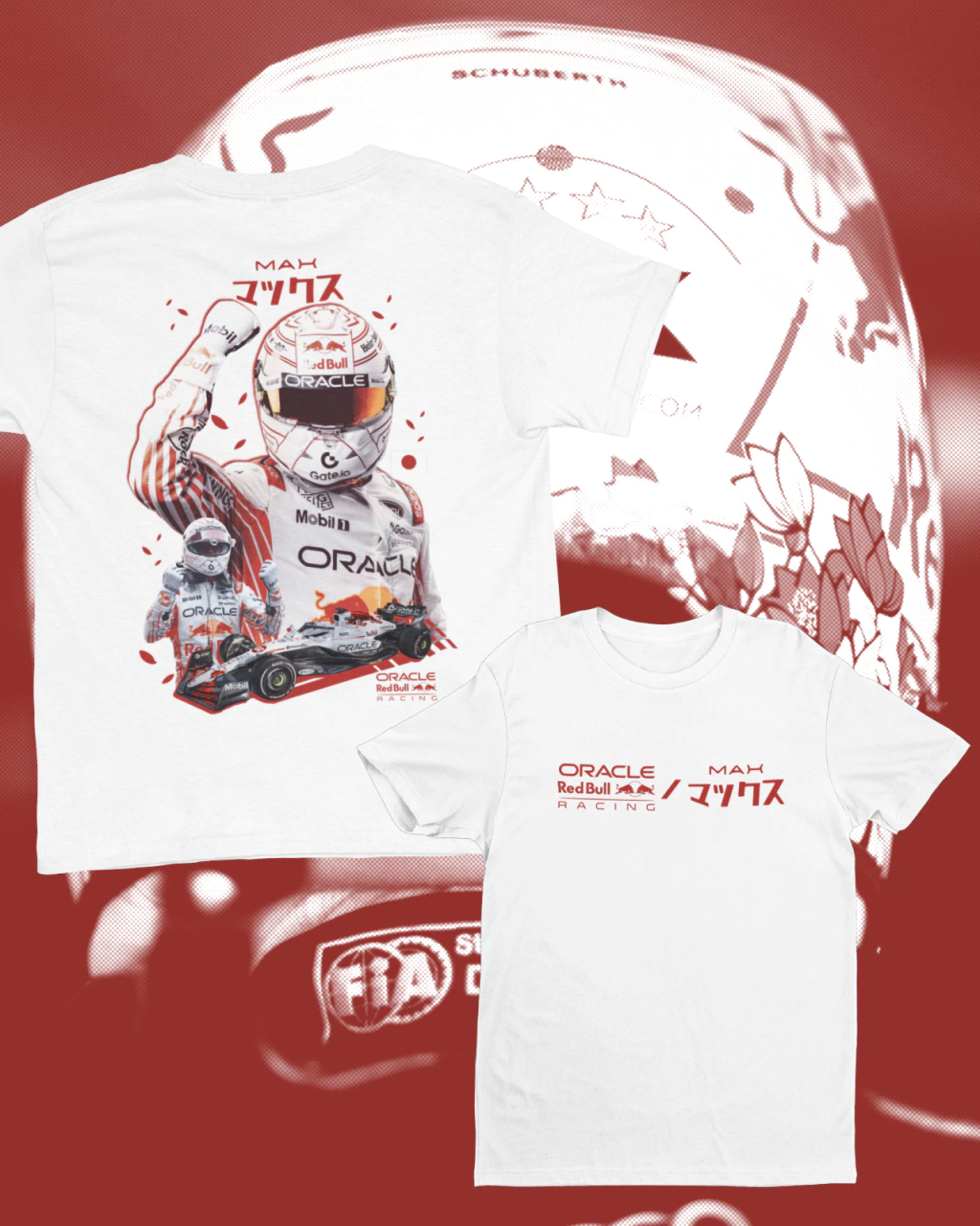 CAMISETA MAX VERSTAPEN RBR JAPAN (100% ALGODÃO)