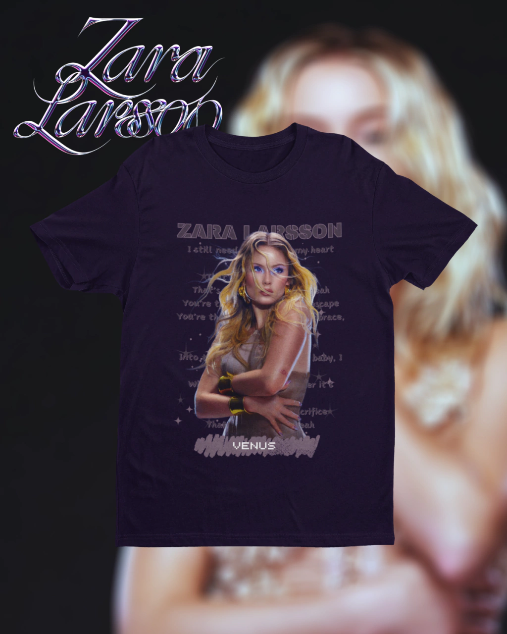 CAMISETA ZARA LARSSON ALGODÃO