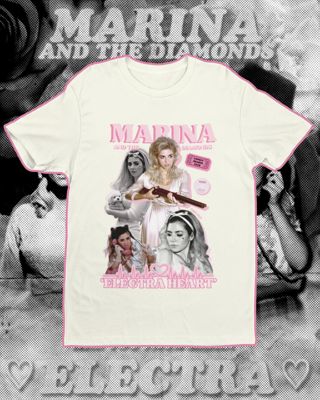 CAMISETA MARINA AND THE DIAMONDS ELECTRA HEART [100 %ALGODÃO]