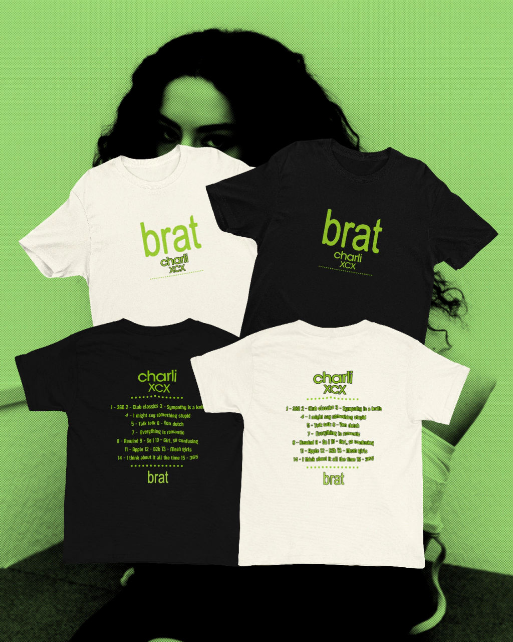 CAMISETA CHARLI XCX BRAT ALGODÃO