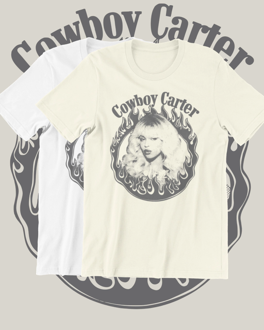 CAMISETA BEYONCÉ COWBOY CARTER POSTER ALGODÃO