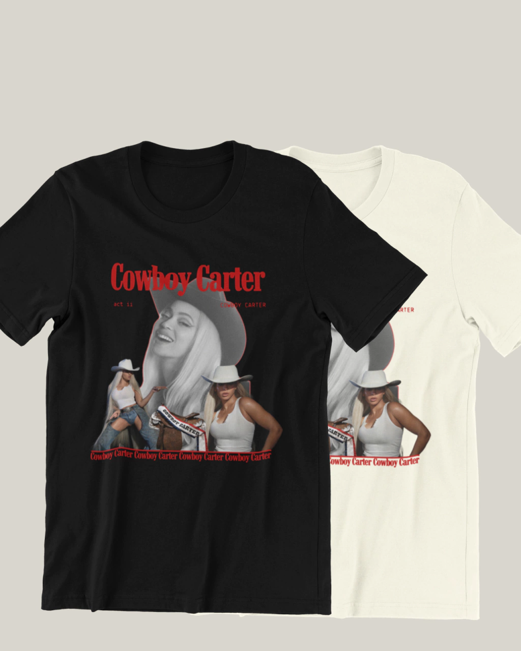 CAMISETA BEYONCÉ COWBOY CARTER POSTER ALGODÃO