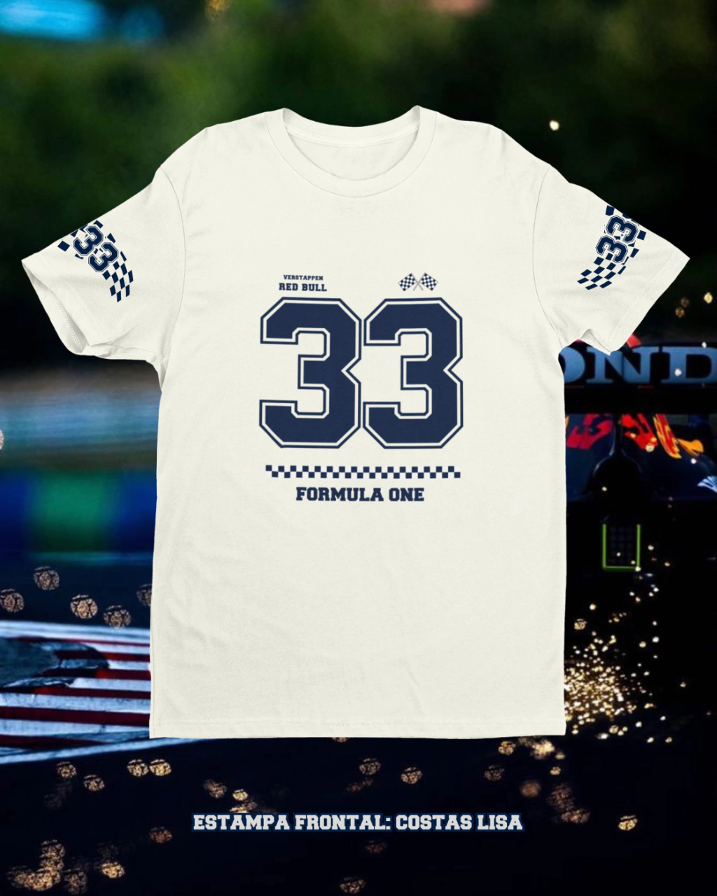 CAMISETA MAX VERSTAPPEN 33 OLD SCHOOL [100% Algodão]